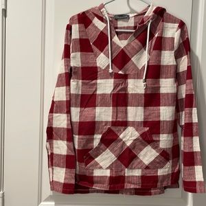 Gamiss Checkered hoodie top.